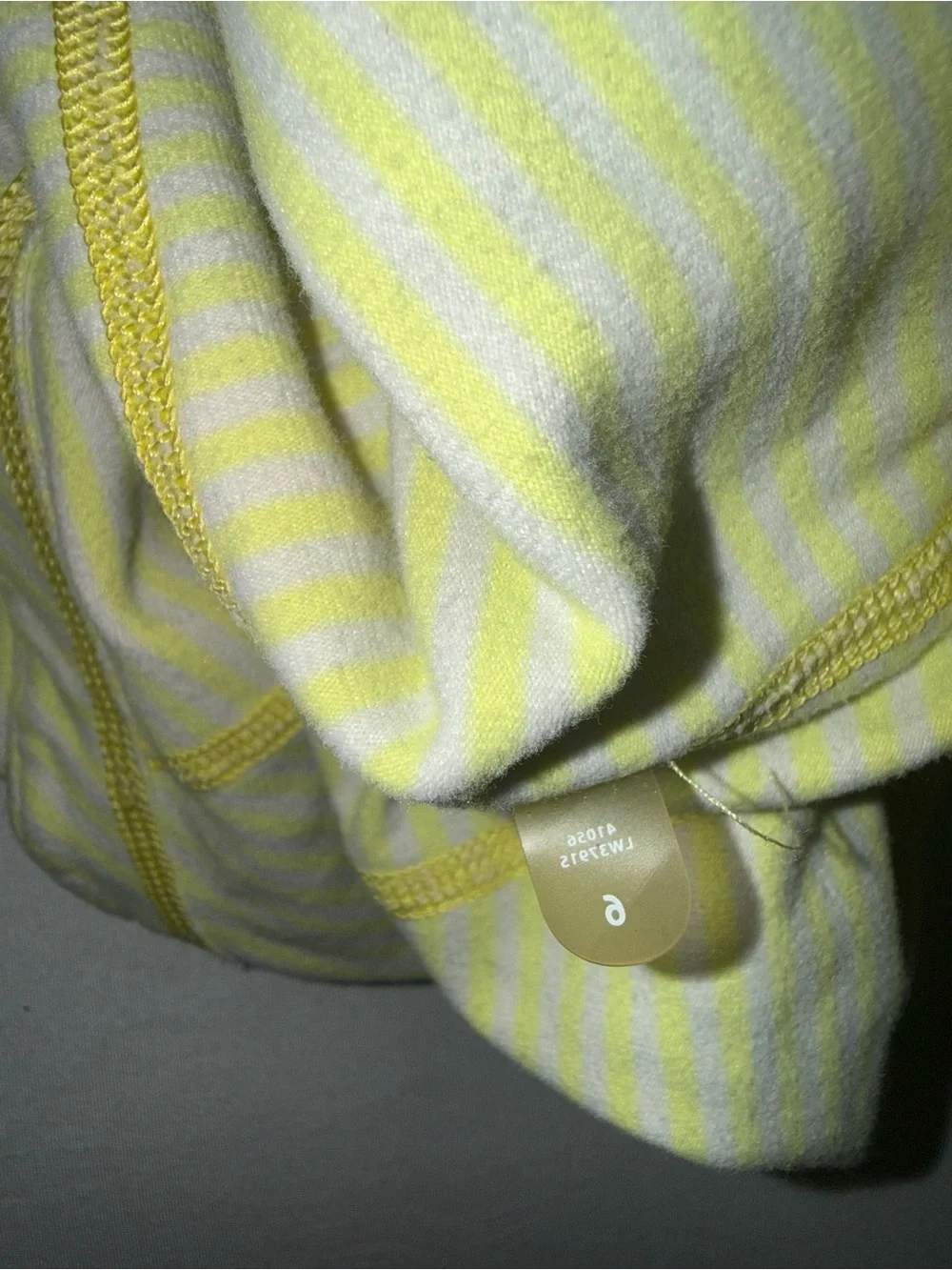 Lululemon Yellow Long Sleeve Quilted Shoulders and elbow Athletic Top Size 6